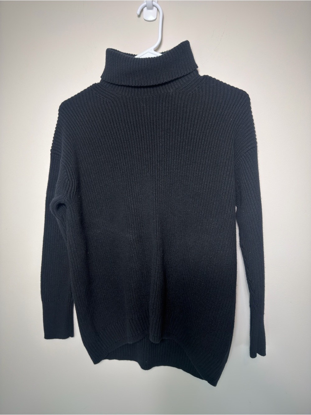 J. Crew Black Ribbed Turtleneck Sweater, size XS